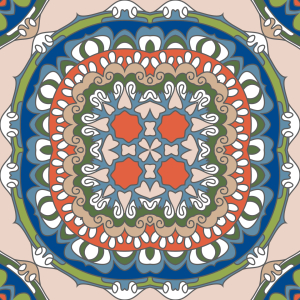 Bild-Nr: 9014264 Retro Blumen-Auge Erstellt von: patterndesigns-com