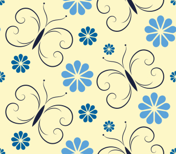 Bild-Nr: 9014282 Schmetterlinge und Blumen Erstellt von: patterndesigns-com