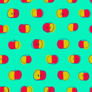 Bild-Nr: 9014392 Polka Dot Äpfel Erstellt von: patterndesigns-com