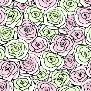 Bild-Nr: 9014409 Stilisierte Rosenblüten Erstellt von: patterndesigns-com