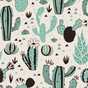 Bild-Nr: 9014519 Kaktus trifft Dreiecke Erstellt von: patterndesigns-com