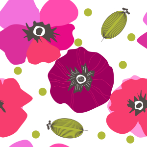 Bild-Nr: 9014695 Retro Mohnblumen Erstellt von: patterndesigns-com