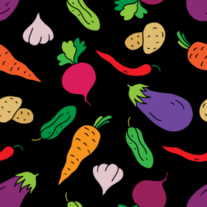 Bild-Nr: 9014787 Farbenfrohe Veggies zu Tisch Erstellt von: patterndesigns-com