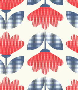 Bild-Nr: 9014895 Gepunktete Retro Blumen Erstellt von: patterndesigns-com