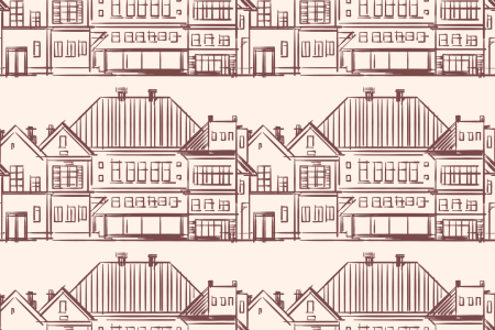 Bild-Nr: 9014903 Reihe von Stadthäusern Erstellt von: patterndesigns-com
