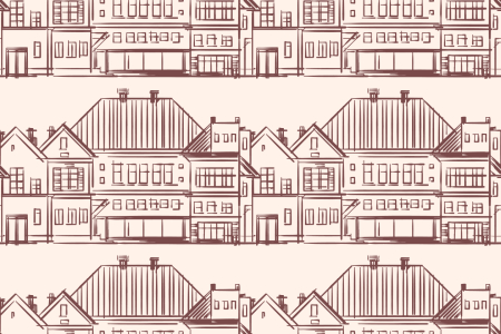 Bild-Nr: 9014903 Reihe von Stadthäusern Erstellt von: patterndesigns-com