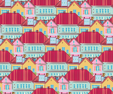 Bild-Nr: 9014911 Stadthäuser Von Oben Erstellt von: patterndesigns-com