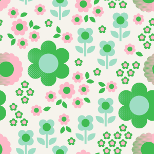 Bild-Nr: 9014915 Halbton Retro Blumen Erstellt von: patterndesigns-com