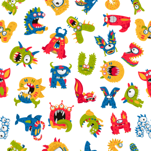 Bild-Nr: 9014933 Monster-Alphabet Erstellt von: patterndesigns-com
