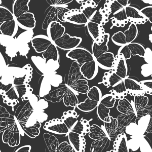 Bild-Nr: 9014960 Monochrome fliegende Schmetterlinge Erstellt von: patterndesigns-com