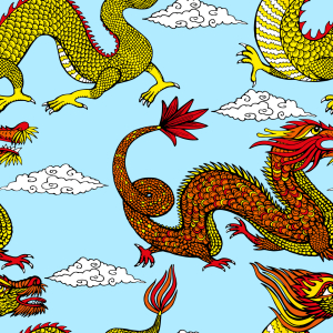 Bild-Nr: 9015258 Asiatische Drachen Erstellt von: patterndesigns-com