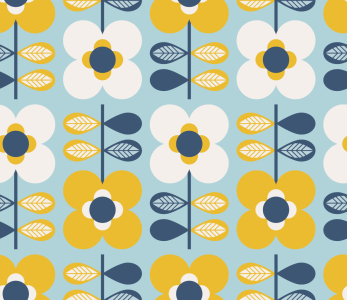 Bild-Nr: 9015268 Schicke Retro-Blumen Erstellt von: patterndesigns-com