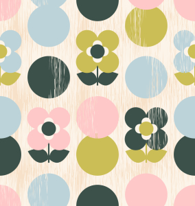 Bild-Nr: 9015270 Große Punkte und Blumen Erstellt von: patterndesigns-com