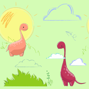 Bild-Nr: 9015361 Liebliche Dinosaurier Erstellt von: patterndesigns-com