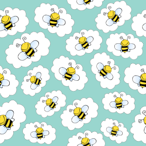 Bild-Nr: 9015363 Fröhlicher Bienen Sticker Erstellt von: patterndesigns-com