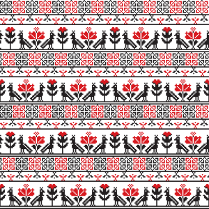 Bild-Nr: 9015377 Pfauen in einer Reihe Erstellt von: patterndesigns-com