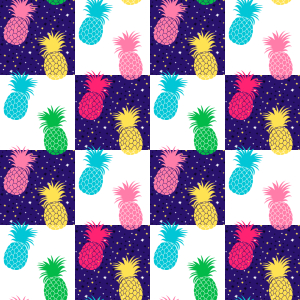 Bild-Nr: 9015396 Tag und Nacht Ananas Erstellt von: patterndesigns-com