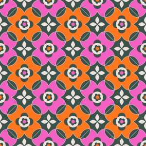 Bild-Nr: 9015457 Auffällige Retro-Blumen Erstellt von: patterndesigns-com