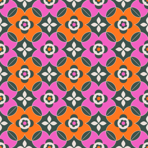 Bild-Nr: 9015457 Auffällige Retro-Blumen Erstellt von: patterndesigns-com