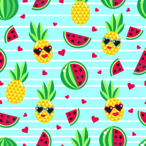 Bild-Nr: 9015492 Liebesgeschichte von zwei Ananas Erstellt von: patterndesigns-com