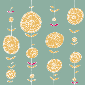 Bild-Nr: 9025411 Blumenkette Gelb Erstellt von: patterndesigns-com