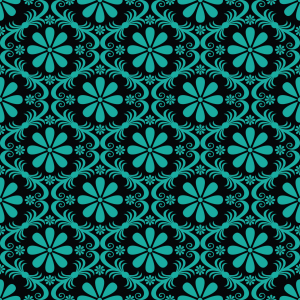 Bild-Nr: 9025522 Überall Türkise Blumen Erstellt von: patterndesigns-com