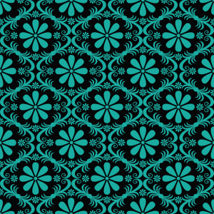 Bild-Nr: 9025522 Überall Türkise Blumen Erstellt von: patterndesigns-com
