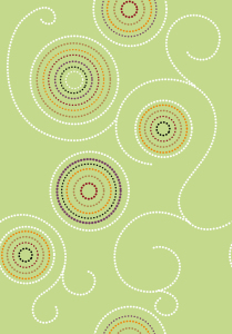Bild-Nr: 9025787 Aborigines Kringel Grün Erstellt von: patterndesigns-com