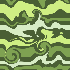 Bild-Nr: 9026036 Grünes Wellenchaos Erstellt von: patterndesigns-com