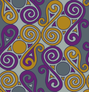 Bild-Nr: 9026104 Cucuteni Spiralen Grau Erstellt von: patterndesigns-com