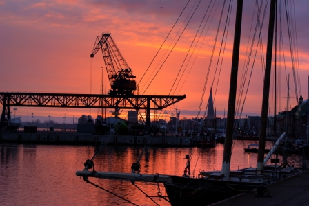 Bild-Nr: 9491572 Sonnenaufgang Stadthafen Rostock  Erstellt von: eagle2eye