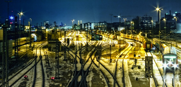 Bild-Nr: 10001135 Hauptbahnhof in München bei Nacht I Erstellt von: IncubusCornu