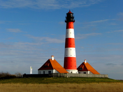 Bild-Nr: 10058873 Leuchtturm Westerhever erstrahlt Erstellt von: Ostfriese