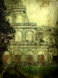 Bild-Nr: 10065717 Menschen am Colosseum Erstellt von: yammay