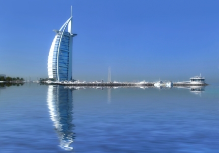 Bild-Nr: 10196945 Burj al Arab in Dubai mit Wasserspiegelung Erstellt von: Ina  Penning