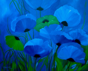 Bild-Nr: 10345629 Mohn in Blau Erstellt von: Claudia  Neubauer