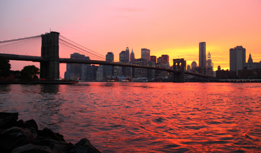 Bild-Nr: 10486614 Rotes Abendlicht und Brooklyn Bridge Erstellt von: Buellom