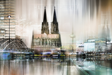 Bild-Nr: 10576211 Köln Skyline Abstrakte Collage Erstellt von: Galerie-Fotoeffekt