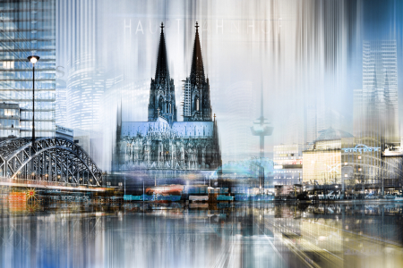 Bild-Nr: 10576395 Köln Skyline Abstrakte Collage Erstellt von: Galerie-Fotoeffekt