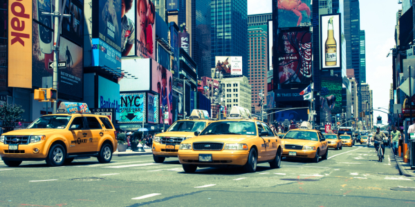 Bild-Nr: 10580111 New York Yellow Cabs (blau) Erstellt von: hannes cmarits