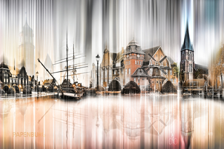 Bild-Nr: 10590207 Papenburg Skyline Abstrakte Collage Erstellt von: Galerie-Fotoeffekt