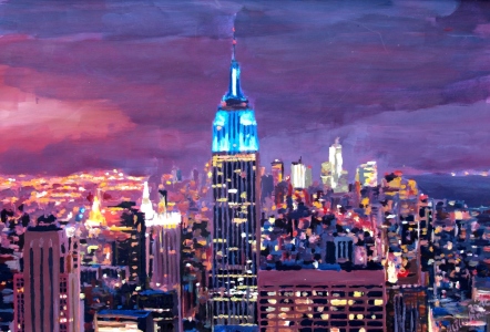 Bild-Nr: 10635818 New York City - Empire State Building Feeling Like a Blue Giant Erstellt von: artshop-77