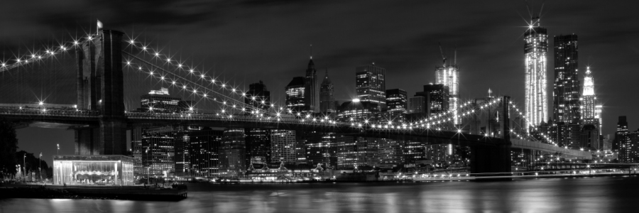 Bild-Nr: 10643168 Night-Skylines NEW YORK CITY b&w Erstellt von: Melanie Viola