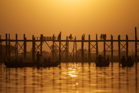 Bild-Nr: 10644428 Sonnenuntergang an der U-Bein Brücke in Myanmar Erstellt von: danielgiesenphotography