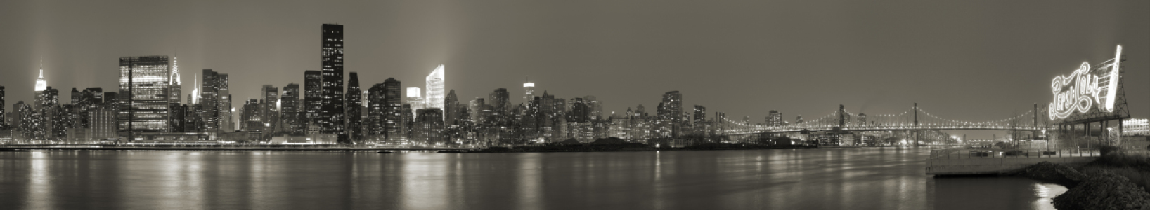 Bild-Nr: 10661670 Manhattan Skyline (Panorama) b/w Erstellt von: BvuPhotography