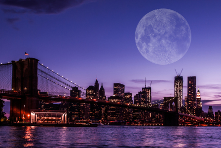 Bild-Nr: 10716335 Vollmond über Manhattan Erstellt von: hannes cmarits