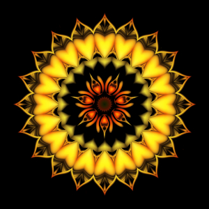Bild-Nr: 10801789 Mandala gelbe Herzen Erstellt von: Christine Bässler