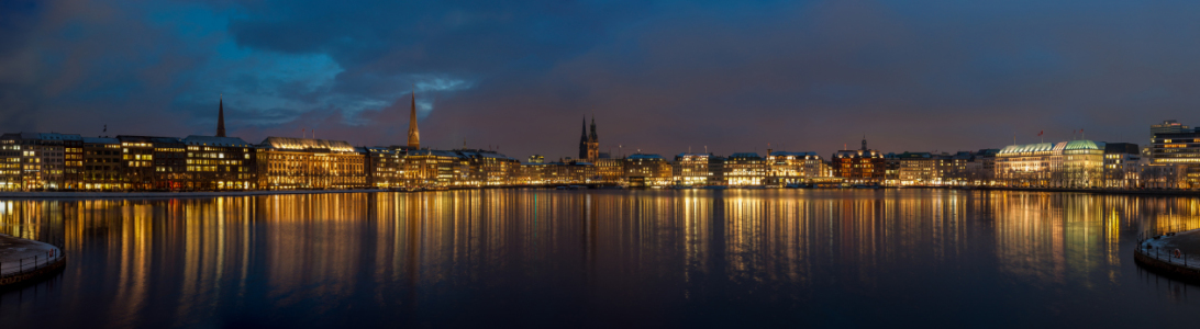 Bild-Nr: 10834691 Hamburg Jungfernstieg Panorama Erstellt von: sebileiste