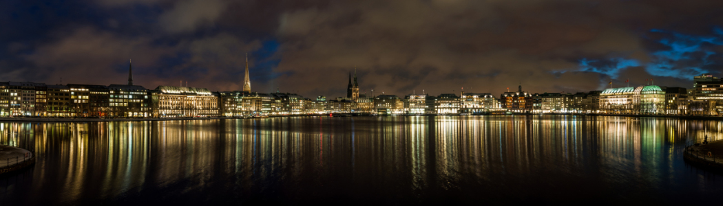 Bild-Nr: 10834701 Hamburg Jungfernstieg Panorama Erstellt von: sebileiste