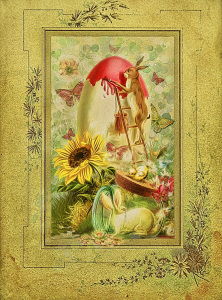 Bild-Nr: 10841667 Ostern Grußkarte im Vintage Stil - Easter greeting card in vintage style Erstellt von: Gint Skuburs